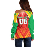 Custom Guyana Cricket Off Shoulder Sweater Amazon Warriors Glorious Victory - Wonder Print Shop