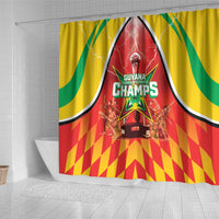 Guyana Cricket Shower Curtain Amazon Warriors Glorious Victory - Wonder Print Shop