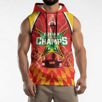 Custom Guyana Cricket Sleeveless Hoodie Amazon Warriors Glorious Victory - Wonder Print Shop