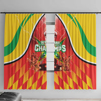 Guyana Cricket Window Curtain Amazon Warriors Glorious Victory - Wonder Print Shop