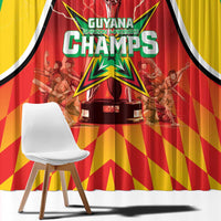 Guyana Cricket Window Curtain Amazon Warriors Glorious Victory - Wonder Print Shop
