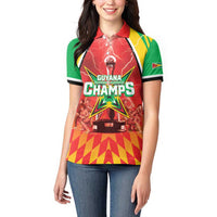 Custom Guyana Cricket Women Polo Shirt Amazon Warriors Glorious Victory - Wonder Print Shop