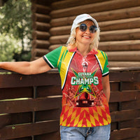Custom Guyana Cricket Women Polo Shirt Amazon Warriors Glorious Victory - Wonder Print Shop