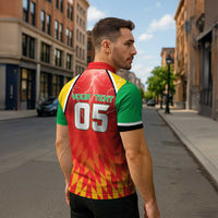 Custom Guyana Cricket Zipper Polo Shirt Amazon Warriors Glorious Victory - Wonder Print Shop