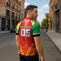 Custom Guyana Cricket Zipper Polo Shirt Amazon Warriors Glorious Victory - Wonder Print Shop