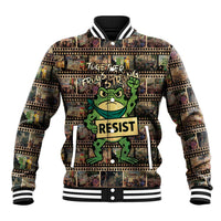 Resist Frog Baseball Jacket Protest Free Portland LT05