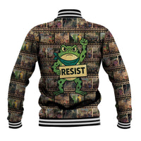 Resist Frog Baseball Jacket Protest Free Portland LT05