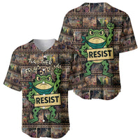 Resist Frog Baseball Jersey Protest Free Portland LT05
