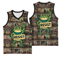 Resist Frog Basketball Jersey Protest Free Portland LT05