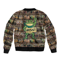 Resist Frog Bomber Jacket Protest Free Portland LT05