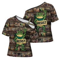 Resist Frog Cross Shoulder Shirt Protest Free Portland LT05