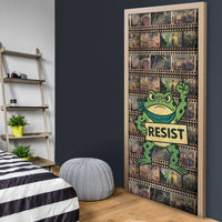 Resist Frog Door Cover Protest Free Portland LT05