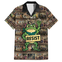 Resist Frog Family Matching Short Sleeve Bodycon Dress and Hawaiian Shirt Protest Free Portland LT05