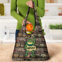 Resist Frog Grocery Bag Protest Free Portland LT05