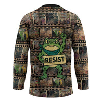 Resist Frog Hockey Jersey Protest Free Portland LT05