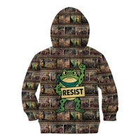 Resist Frog Kid Hoodie Protest Free Portland LT05