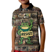 Resist Frog Kid Polo Shirt Protest Free Portland LT05