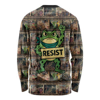 Resist Frog Long Sleeve Shirt Protest Free Portland LT05