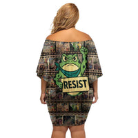 Resist Frog Off Shoulder Short Dress Protest Free Portland LT05