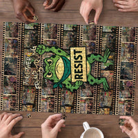 Resist Frog Puzzle Protest Free Portland LT05