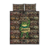 Resist Frog Quilt Bed Set Protest Free Portland LT05