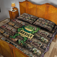 Resist Frog Quilt Bed Set Protest Free Portland LT05