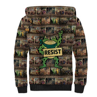 Resist Frog Sherpa Hoodie Protest Free Portland LT05