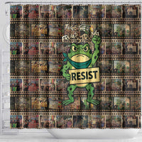 Resist Frog Shower Curtain Protest Free Portland LT05