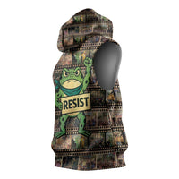 Resist Frog Sleeveless Hoodie Protest Free Portland LT05