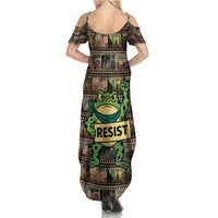 Resist Frog Summer Maxi Dress Protest Free Portland LT05