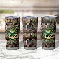 Resist Frog Tumbler Cup Protest Free Portland LT05
