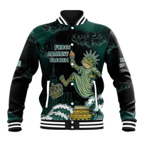 Frogs Against Fascism Baseball Jacket No Kings Funny Portland Frog Protest LT05