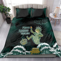 Frogs Against Fascism Bedding Set No Kings Funny Portland Frog Protest - Wonder Print Shop