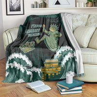 Frogs Against Fascism Blanket No Kings Funny Portland Frog Protest - Wonder Print Shop