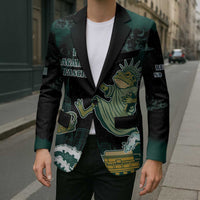 Frogs Against Fascism Blazer No Kings Funny Portland Frog Protest - Wonder Print Shop