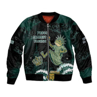 Frogs Against Fascism Bomber Jacket No Kings Funny Portland Frog Protest LT05