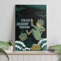 Frogs Against Fascism Canvas Wall Art No Kings Funny Portland Frog Protest - Wonder Print Shop