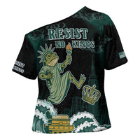 Frogs Against Fascism Cross Shoulder Shirt No Kings Funny Portland Frog Protest - Wonder Print Shop