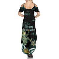 Frogs Against Fascism Family Matching Summer Maxi Dress and Hawaiian Shirt No Kings Funny Portland Frog Protest - Wonder Print Shop