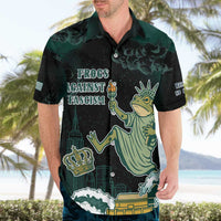 Frogs Against Fascism Hawaiian Shirt No Kings Funny Portland Frog Protest LT05