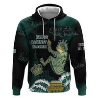 Frogs Against Fascism Hoodie No Kings Funny Portland Frog Protest LT05