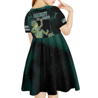 Frogs Against Fascism Kid Short Sleeve Dress No Kings Funny Portland Frog Protest - Wonder Print Shop