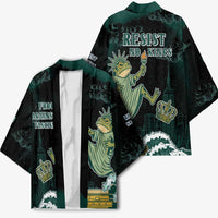 Frogs Against Fascism Kimono No Kings Funny Portland Frog Protest - Wonder Print Shop