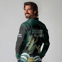 Frogs Against Fascism Long Sleeve Polo Shirt No Kings Funny Portland Frog Protest - Wonder Print Shop