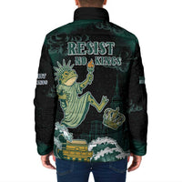 Frogs Against Fascism Padded Jacket No Kings Funny Portland Frog Protest - Wonder Print Shop