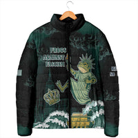 Frogs Against Fascism Padded Jacket No Kings Funny Portland Frog Protest - Wonder Print Shop
