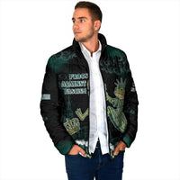 Frogs Against Fascism Padded Jacket No Kings Funny Portland Frog Protest - Wonder Print Shop