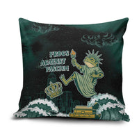 Frogs Against Fascism Pillow Cover No Kings Funny Portland Frog Protest - Wonder Print Shop