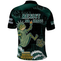 Frogs Against Fascism Polo Shirt No Kings Funny Portland Frog Protest LT05