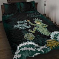 Frogs Against Fascism Quilt Bed Set No Kings Funny Portland Frog Protest - Wonder Print Shop